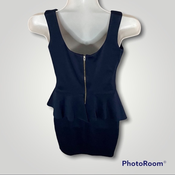 Aqua by Bloomingdales Peplum Dress WO-4135 in the color Ink - NWT, HTF color - Picture 9 of 16